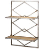 Wood and Metal Hanging Shelf Rack